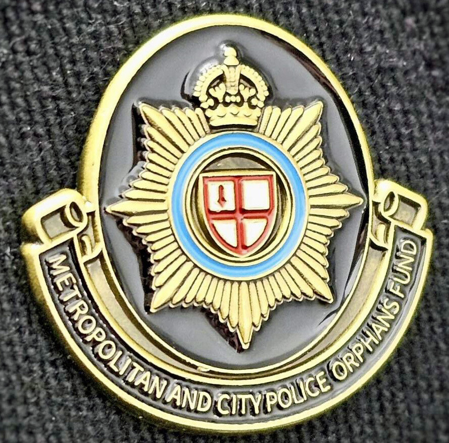 Metropolitan and City Police Orphans Fund pin badge