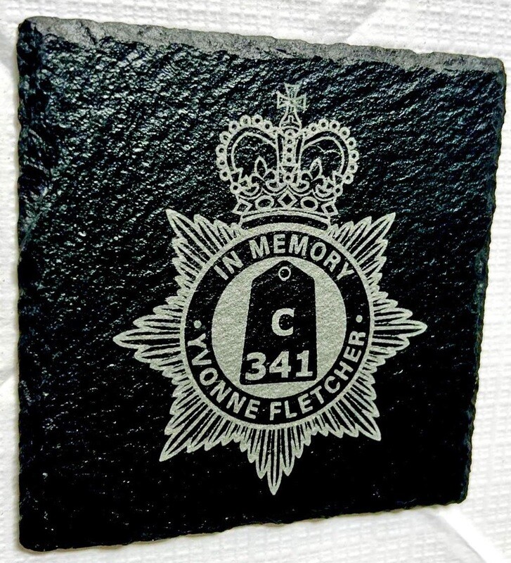 WPC Yvonne Fletcher slate coaster