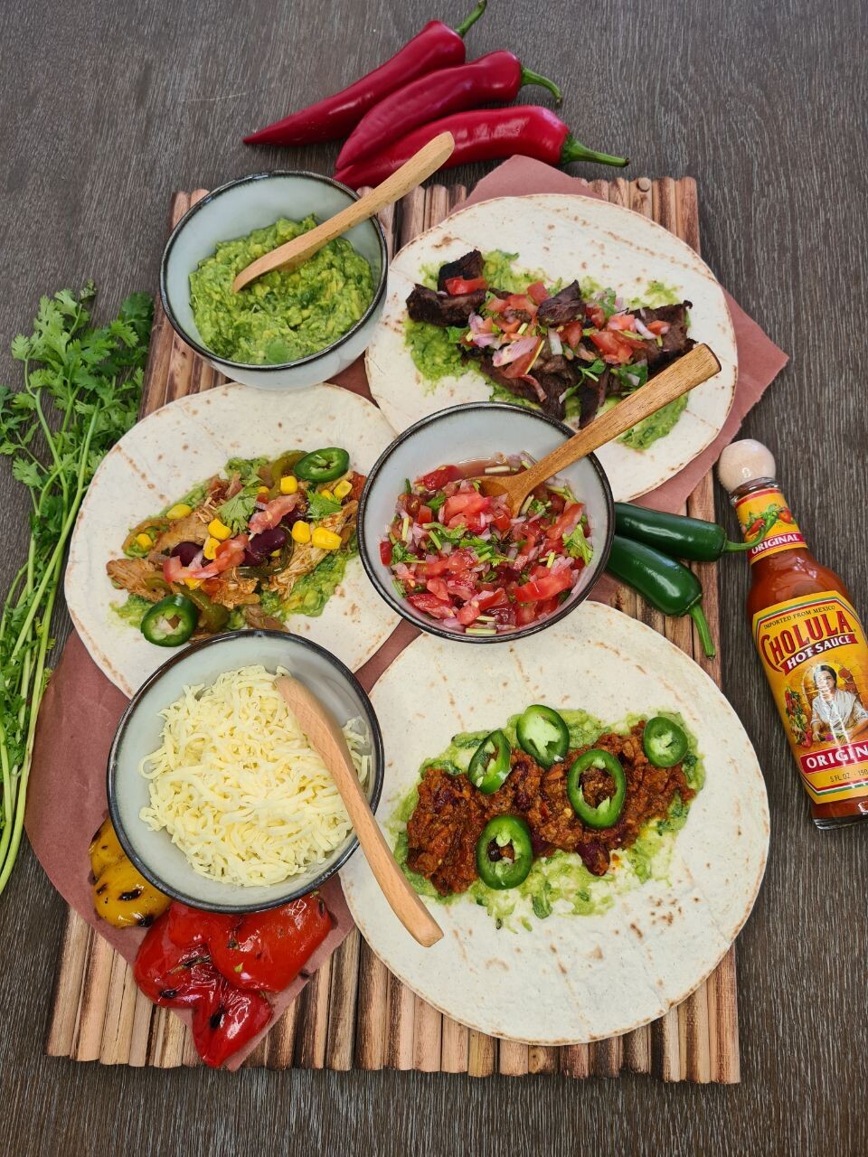 Mexican soft Tacos tray