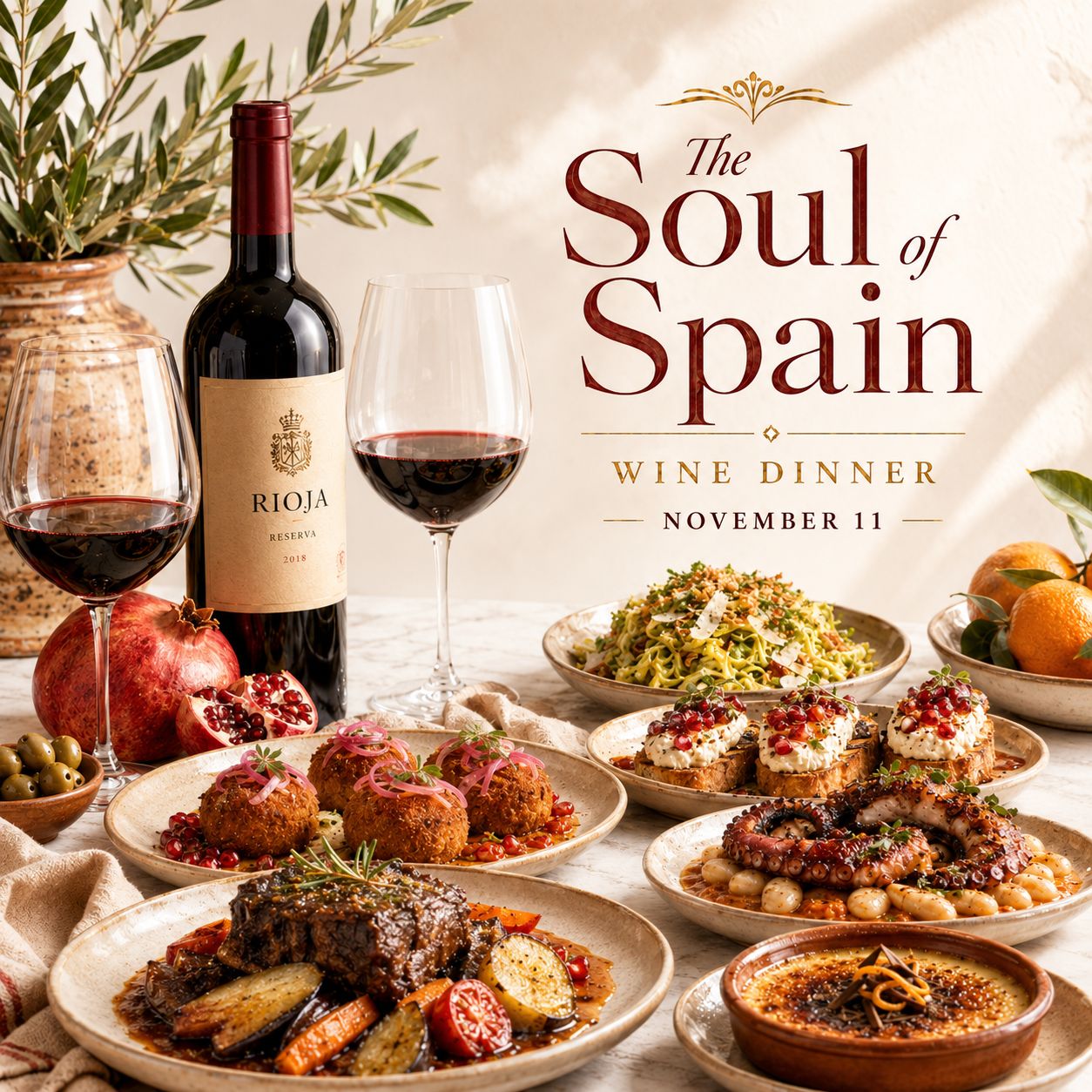 The Soul of Spain Wine Dinner: November 11th