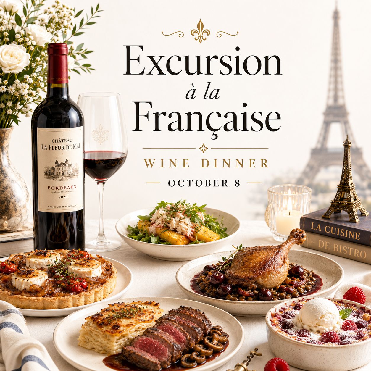 Excursion à la Française Wine Dinner: October 8th