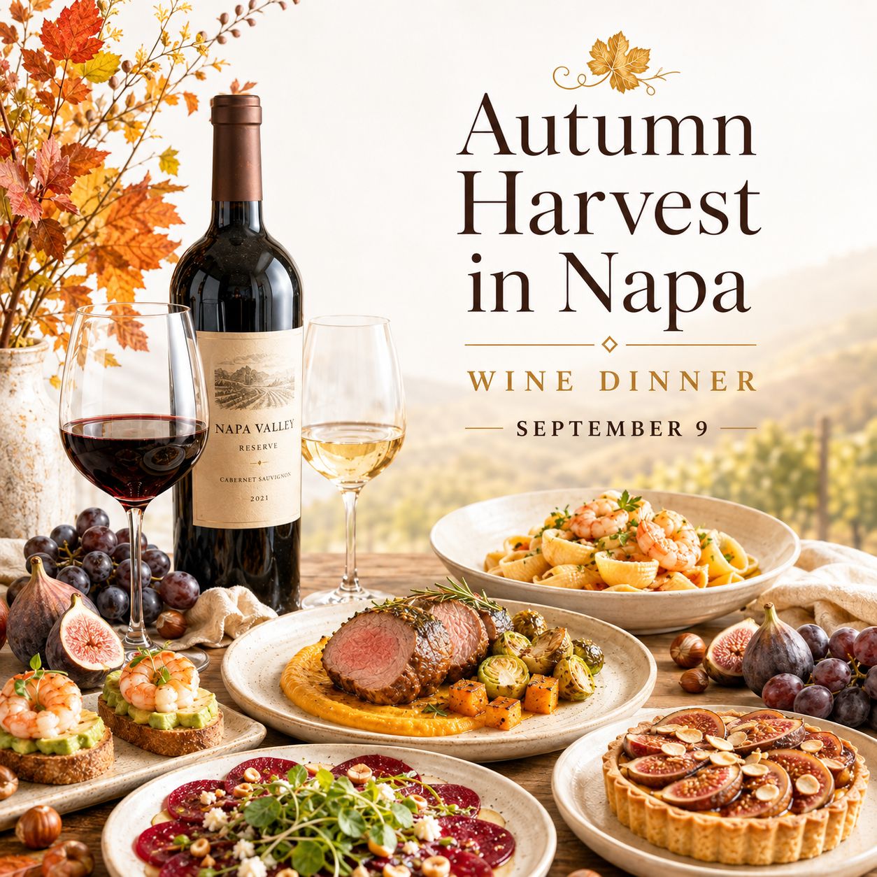 Autumn Harvest Wine Dinner: September 9th