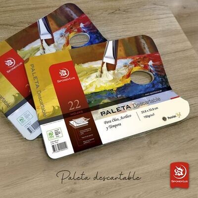 Paleta Descartable Spondylus block de 22 paletas.