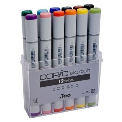 Marcadores Copic Sketch Set por 12 und