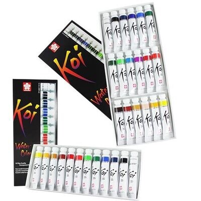 Estuche de acuarelas koi Sakura tubo 12 ml