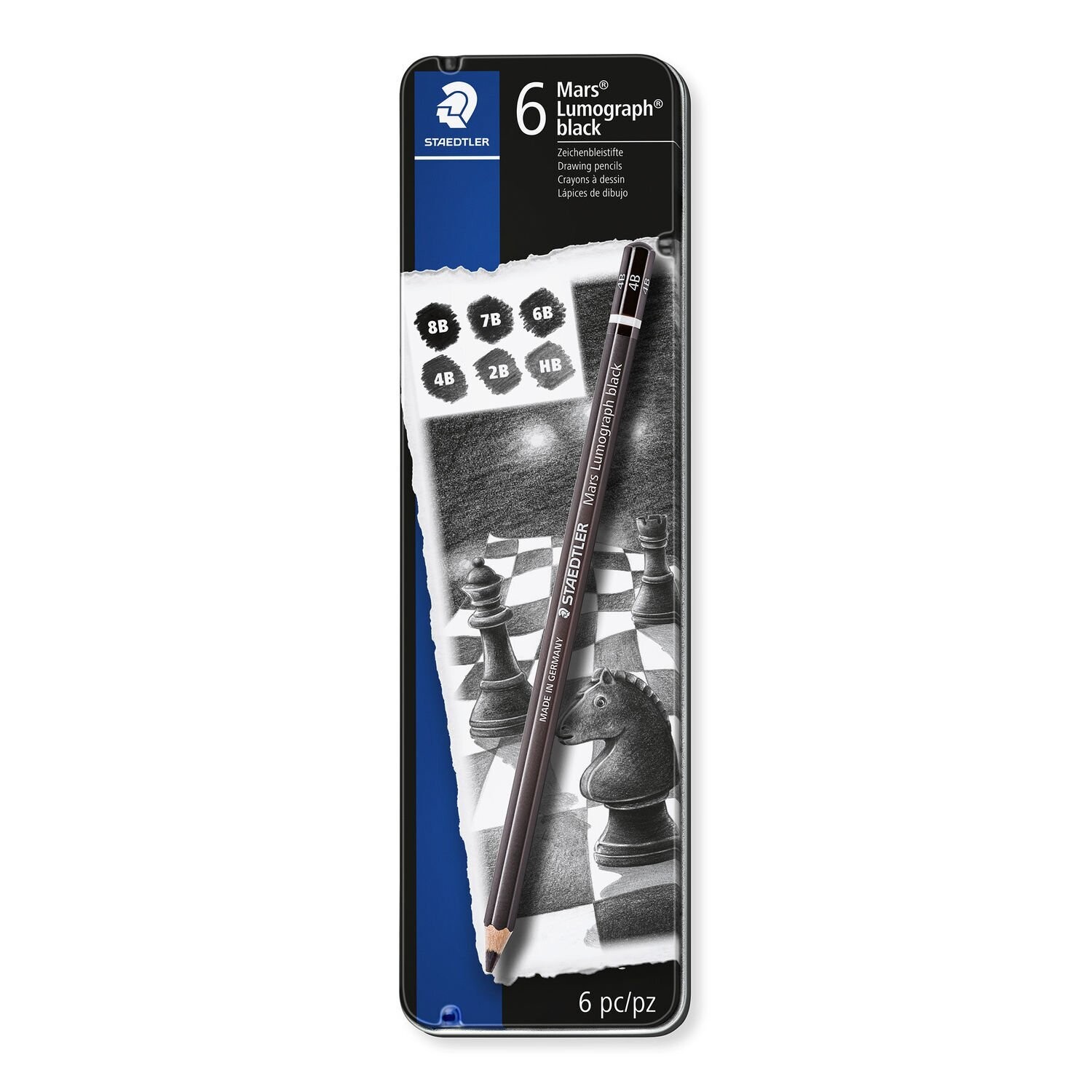 Lápiz Mars Lumograph Black Est x 6 Staedtler