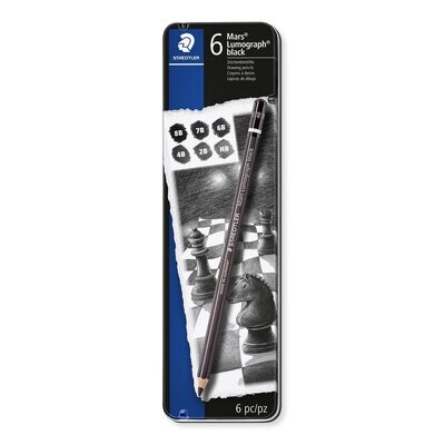 Lápiz Mars Lumograph Black Est x 6 Staedtler