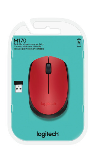 Mouse Inalambrico modelo M170 Logitech Rojo