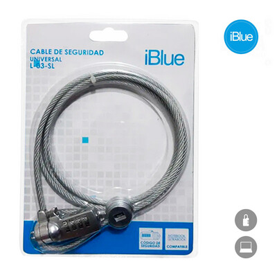 Cable de seguridad Iblue P/Notebook Universal 1.8M