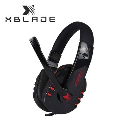 Audifono C/microf. Xblade Gaming Venom Estereo Negro/Rojo