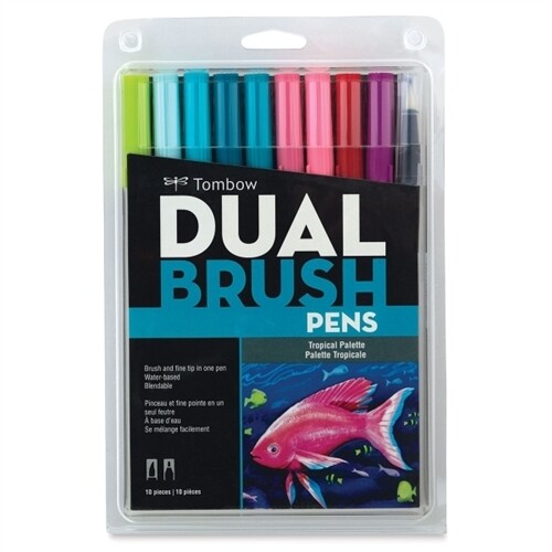 Dual Brush Tropical Set X10