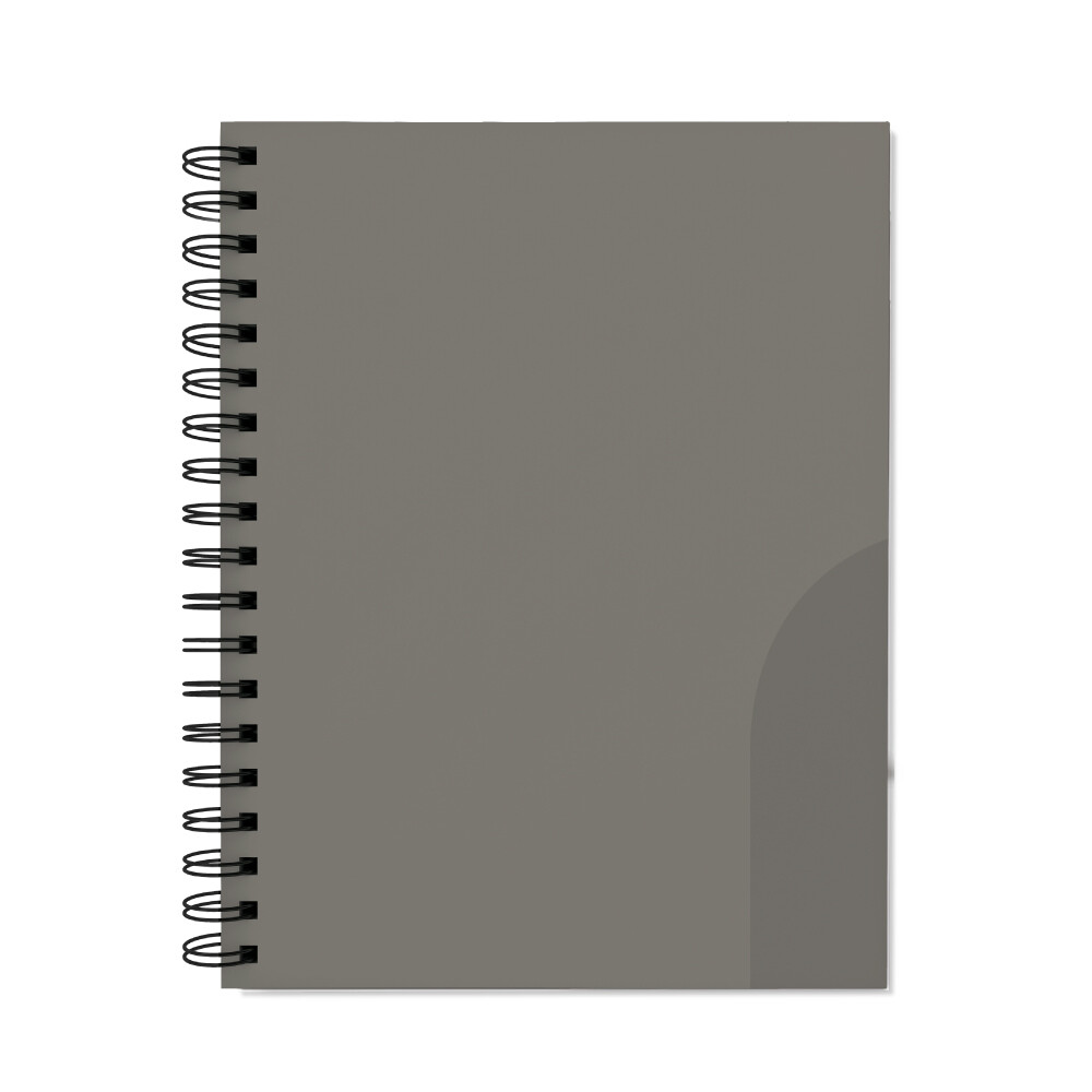 Cuaderno Esp Unicolor A4 160H, Color: Gris