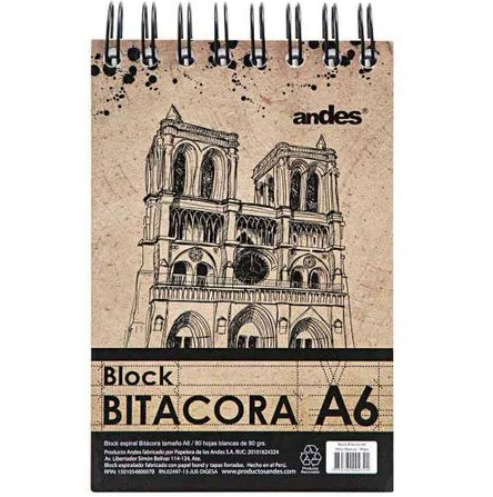 Bitacora Andes90H 90Gr, TAMAÑO: A6