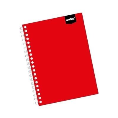 Cuaderno Esp Rayado 5Mat 200H, COLOR: Rojo