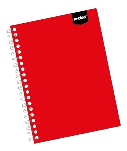 Cuaderno Esp Rayado 1Mat 100H, COLOR: Rojo