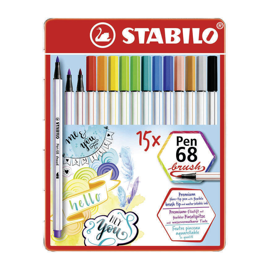 Plumones Pen 68 Brush Est X 15