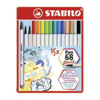 Plumones Pen 68 Brush Est X 15