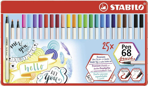 Plumones Pen 68 Brush Est X 25