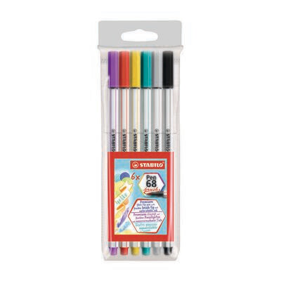 Plumones Pen 68 Brush Est X 6