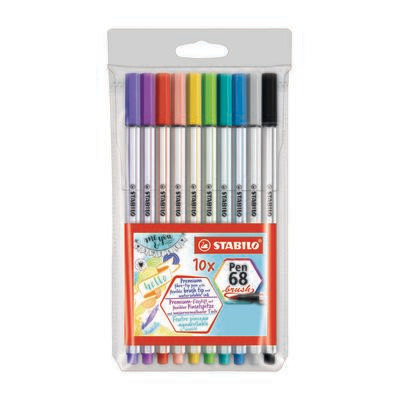Plumones Pen 68 Brush Est X 10