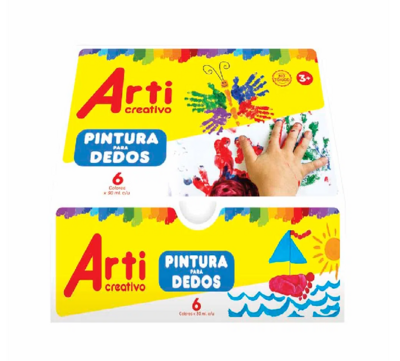 Pintura para dedo Est X 6