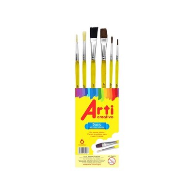 Pinceles Basicos Set X 6