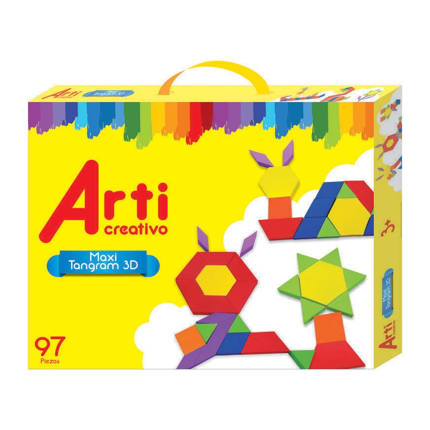 Juego de construccion Maxi Tangram 3D x 97 Pzas