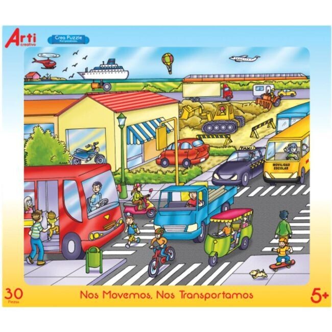Rompecabezas de cartón X 30 Pzas Nos movemos, Nos transportamos
