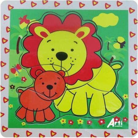 Rompecabezas de madera X 5 pzas Leones