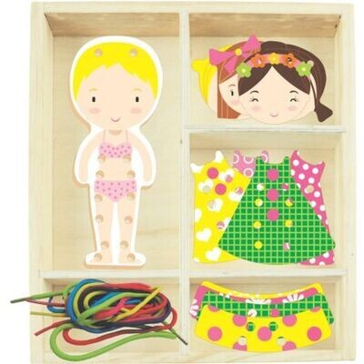 Juegos de pasado de madera Lacing Girl