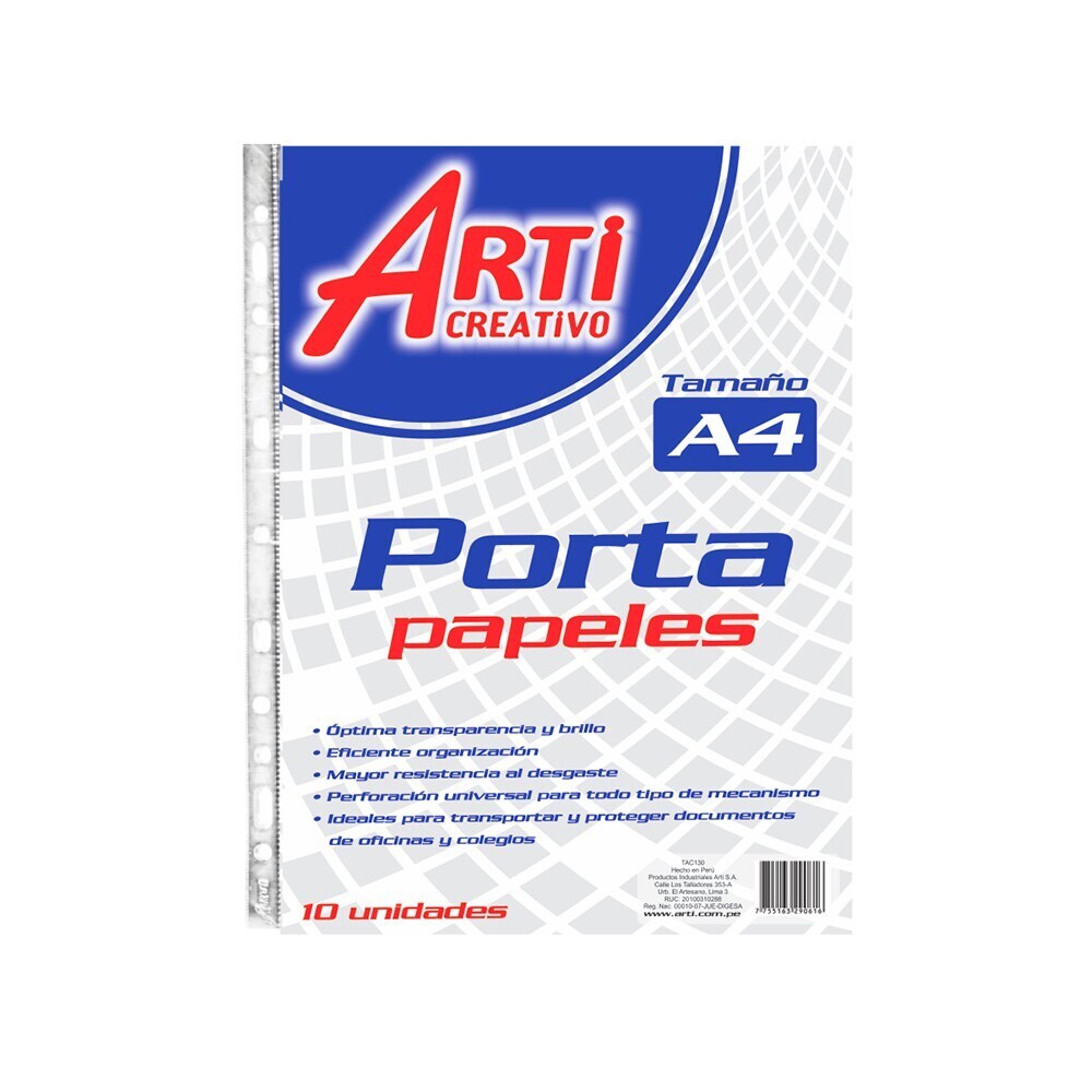 Micas Porta papel, TAMAÑO: A4