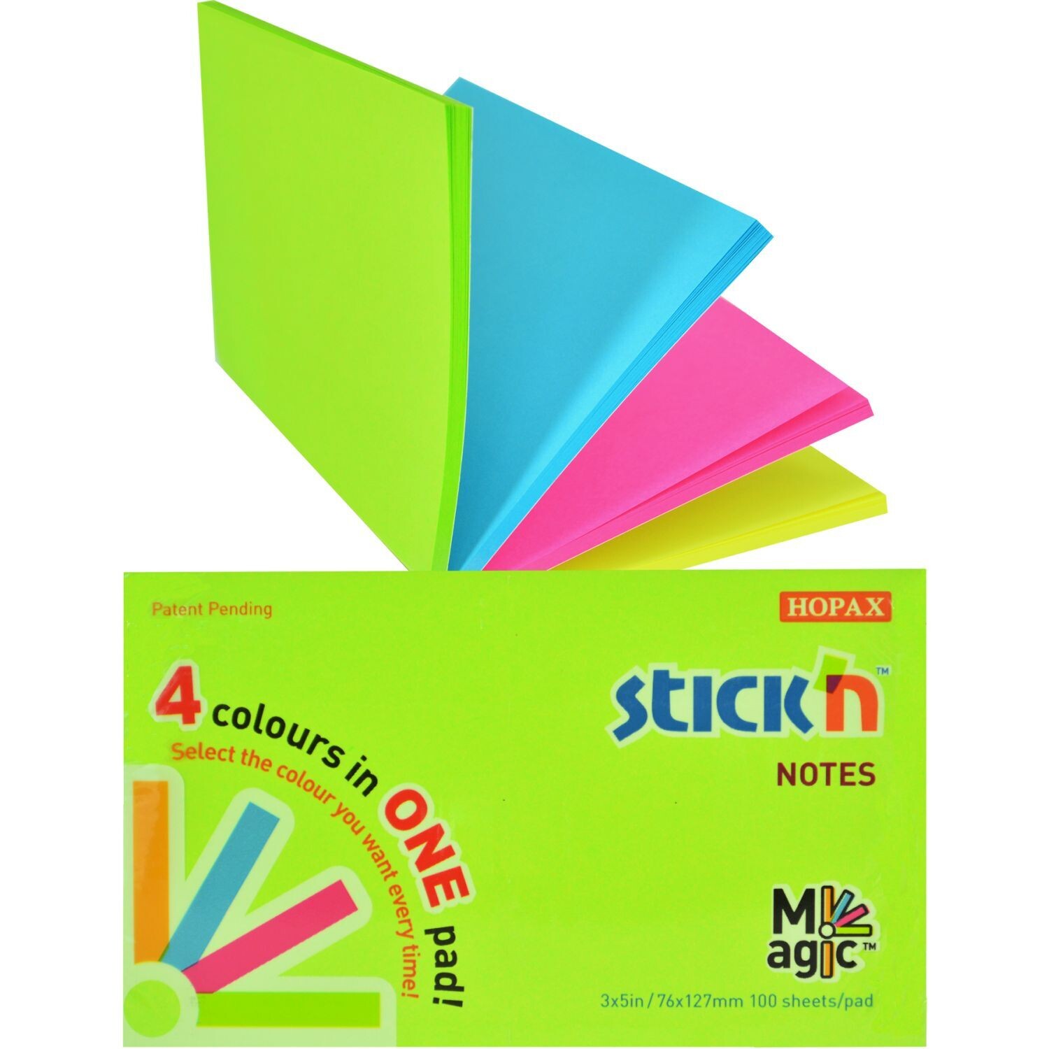Notas Magic 3x5 4 Colores Neón