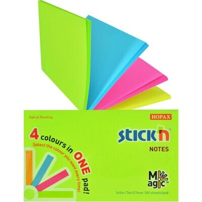 Notas Magic 3x5 4 Colores Neón
