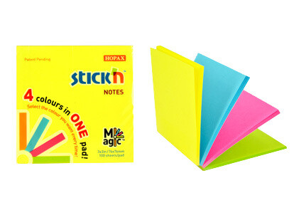 Notas Magic 3x3 4 Colores Neón 100H