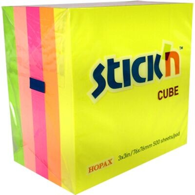 Notas Cubo Neón 500H 3X3 colores