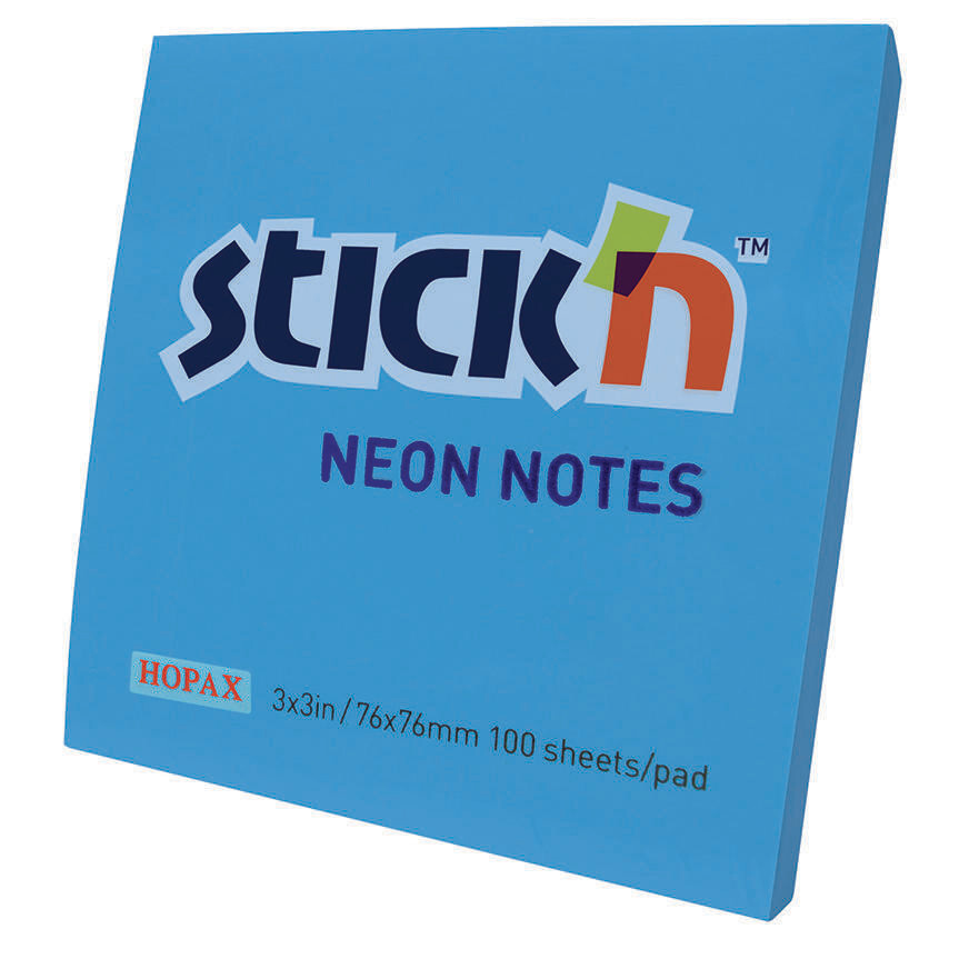 Notas 3x3 Colores neones X 100H, COLOR: AZUL