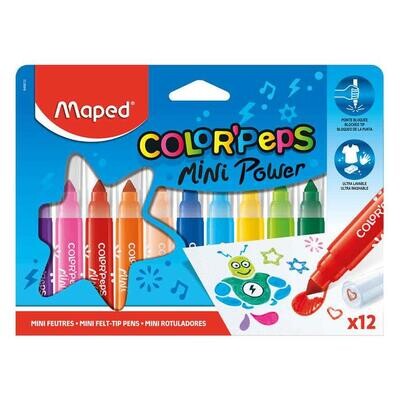 Plumones Color Peps Mini Power Est X 12