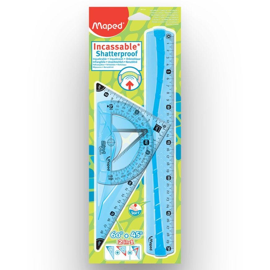 Escuadra Geométrica Flex 3 piezas 30Cm