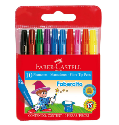 Plumones Fabercito Est x 10