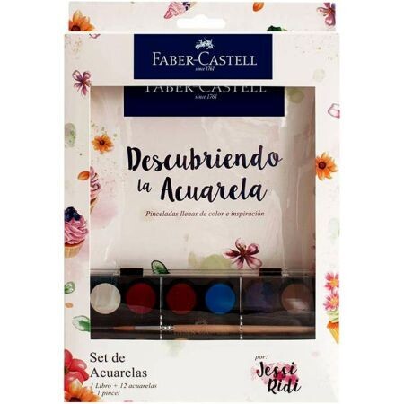 Set Descubriendo la Acuarela + Acuarelas X12 + 1 pincel