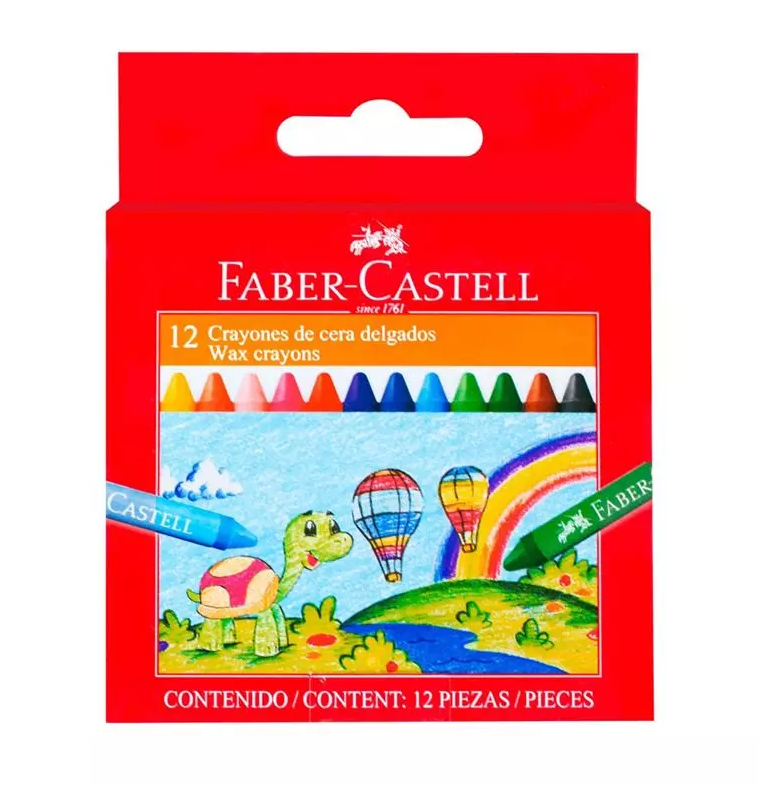 Crayones de Cera delgados Est X 12