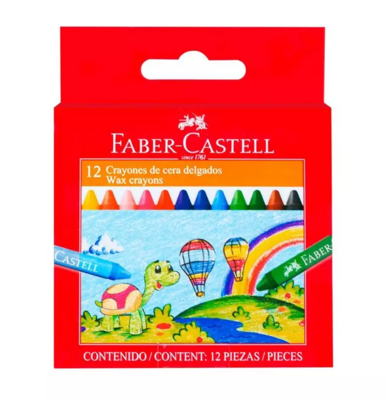 Crayones de Cera delgados Est X 12