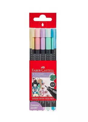 Marcadores Grip Fine Pen Pastel Est X 5