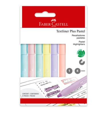 Resaltadores Textliner Plus Pastel Est X 6