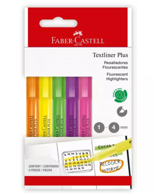 Resaltadores Textliner Plus Básicos Est X 5