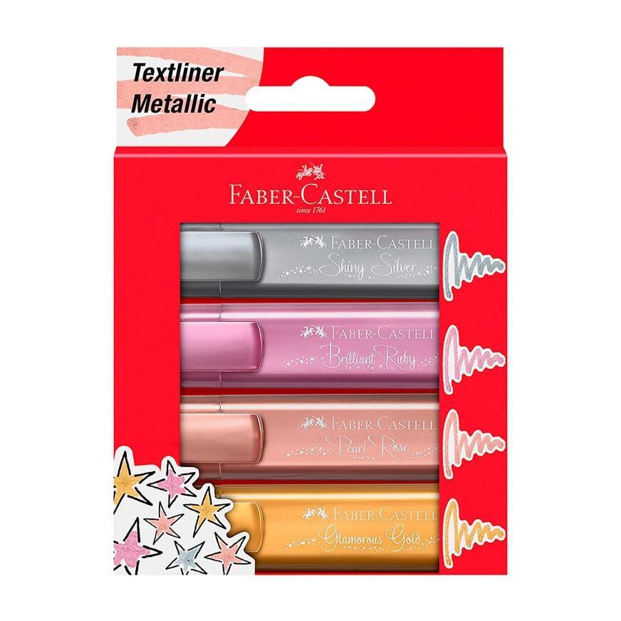 Resaltador Textliner 1546 Metálico Est X 4