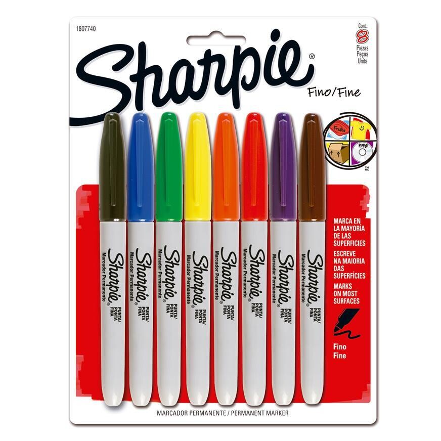 Marcador Sharpie Fine Básicos Estx8