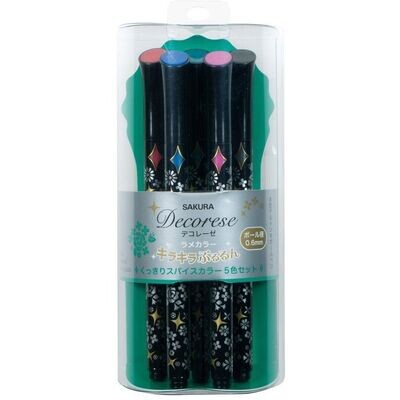 Bolígrafos Decorese Glitter Estx5 0.6mm