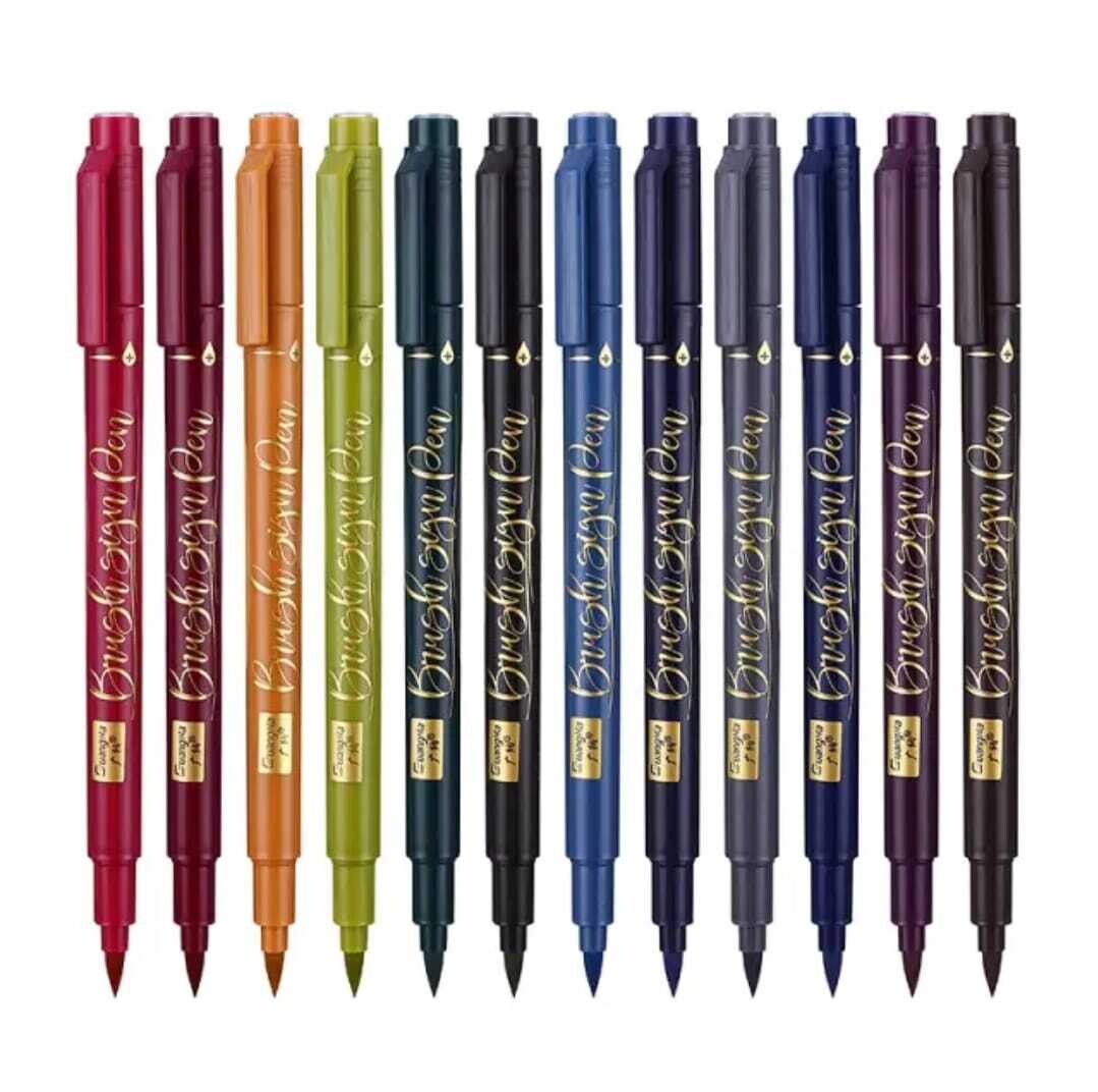 Plumones Brush lettering Estx12
