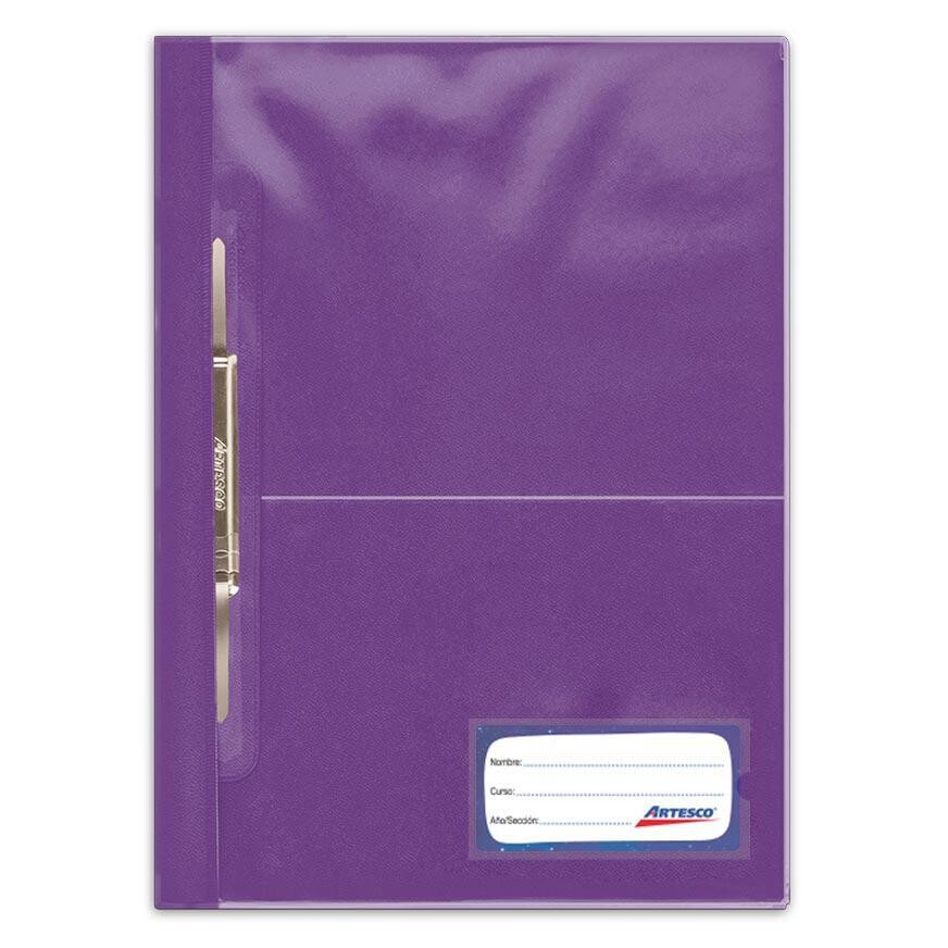 Folder tapa transparente - Fastener A4, COLOR: MORADO
